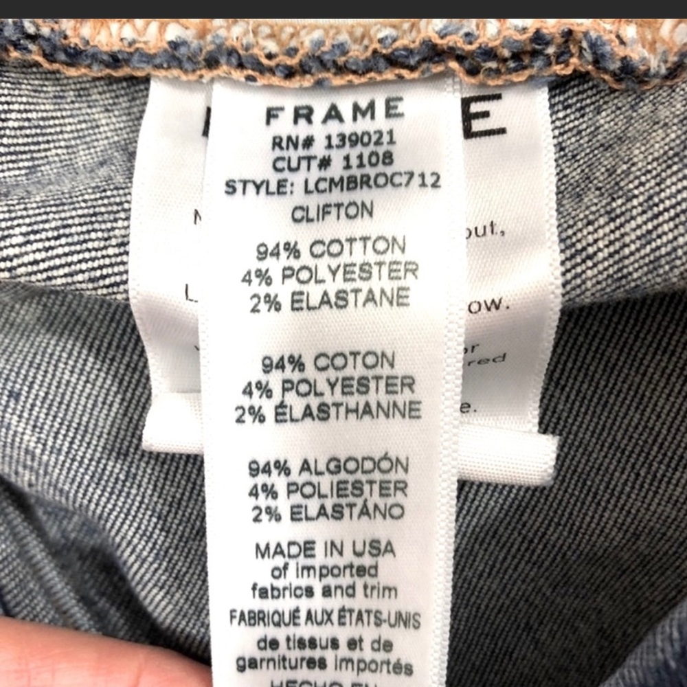 FRAME DENIM Le Crop Mini Boot Reverse Overlock Bottom, 27 - Picture 7 of 7